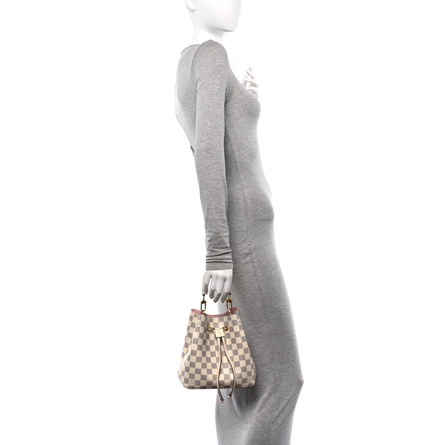 Damier Azur Braided Neonoe BB Pink