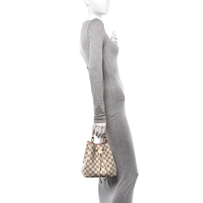 Louis Vuitton Damier Azur Braided Neonoe BB Pink 2 of 12