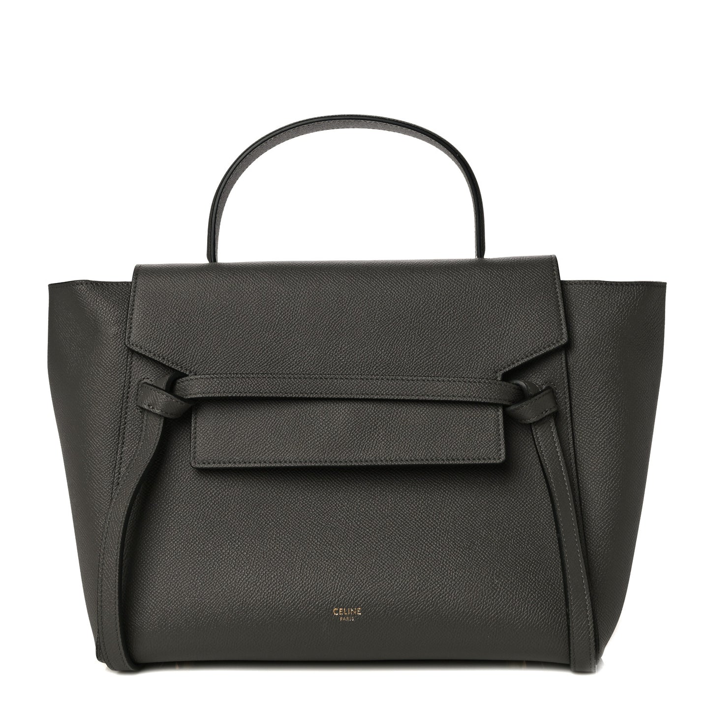 Grained Calfskin Mini Belt Bag Grey