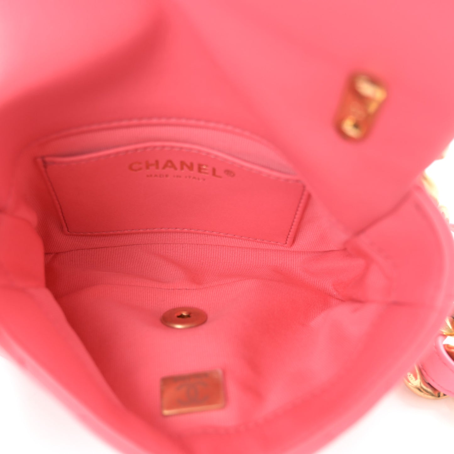Lambskin Quilted Mini Funky Town Flap Pink