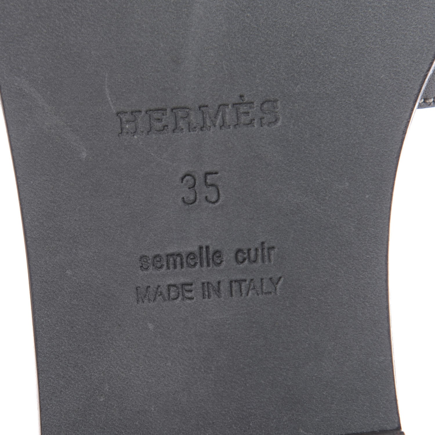 Hermes Box Calfskin Oran Sandals 35 Black 8 of 9
