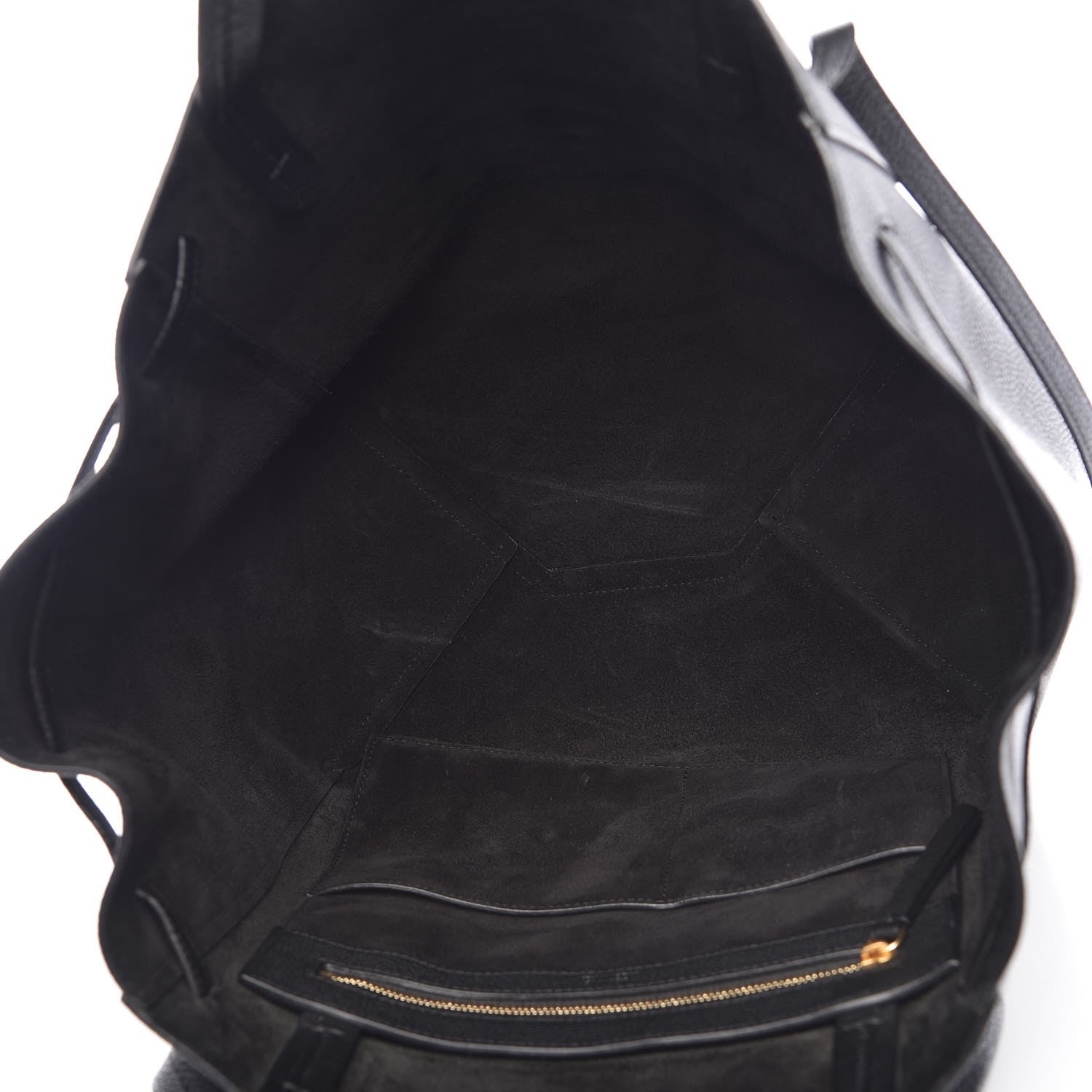 Celine Soft Grained Calfskin Small Belt Cabas Phantom Black 5 of 7