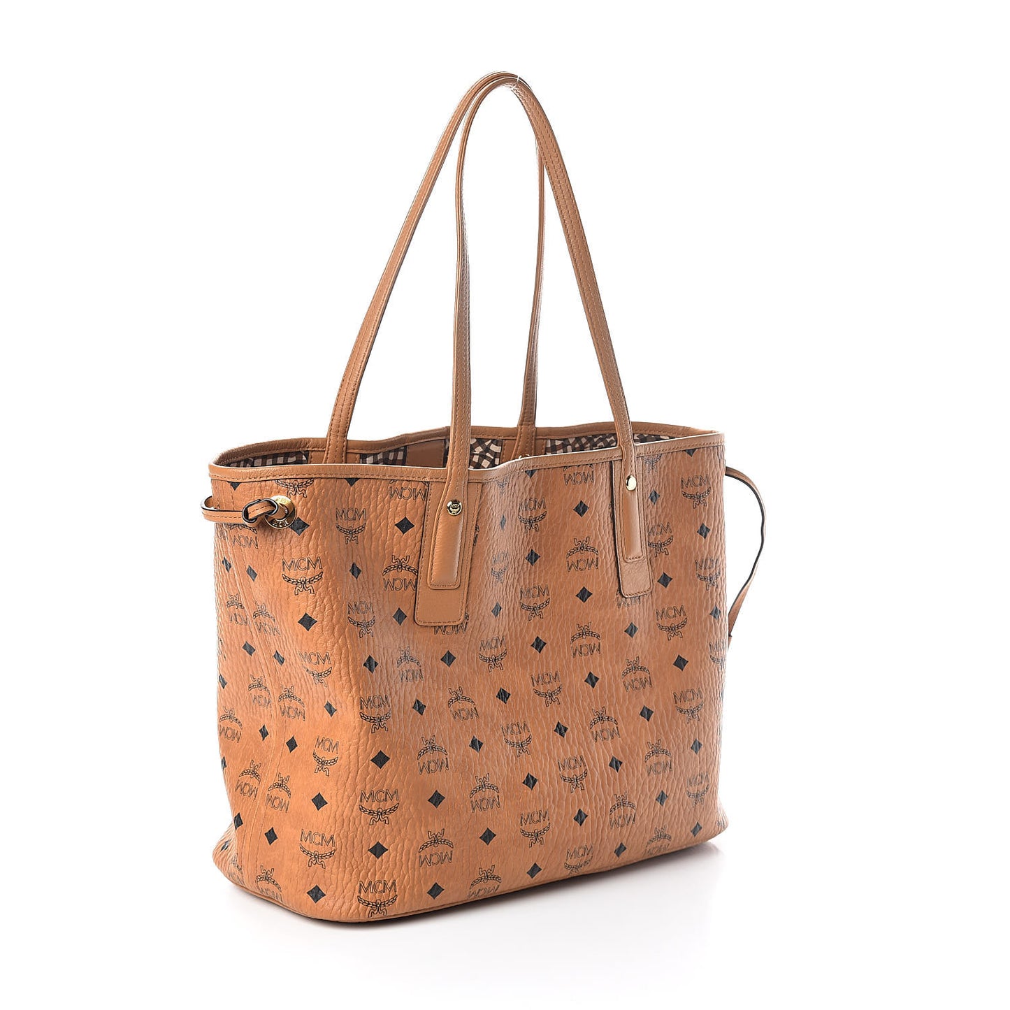 Visetos Medium Liz Reversible Shopper Tote Cognac