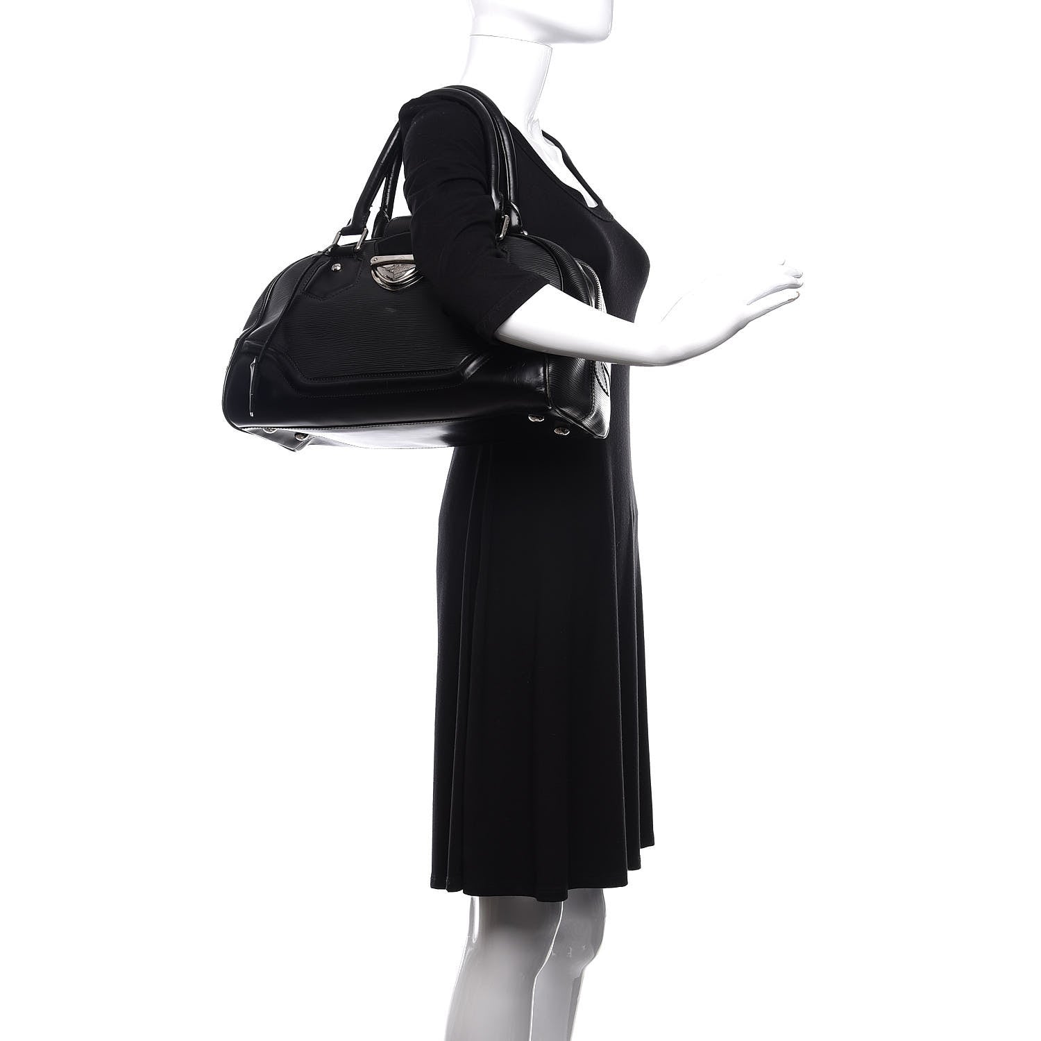 Louis Vuitton Epi Bowling Montaigne GM Black 2 of 9