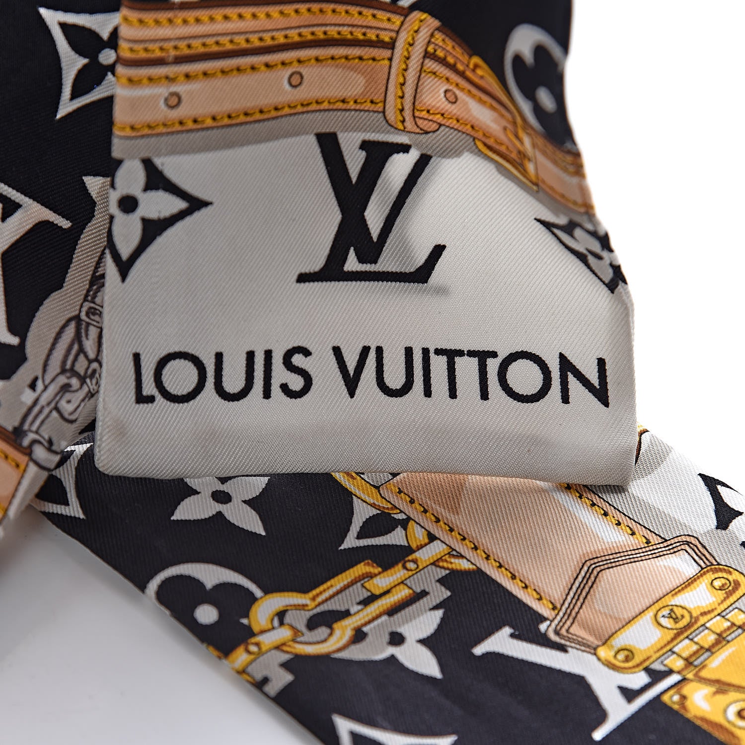 Louis Vuitton Silk Monogram Confidential Bandeau Black 4 of 5