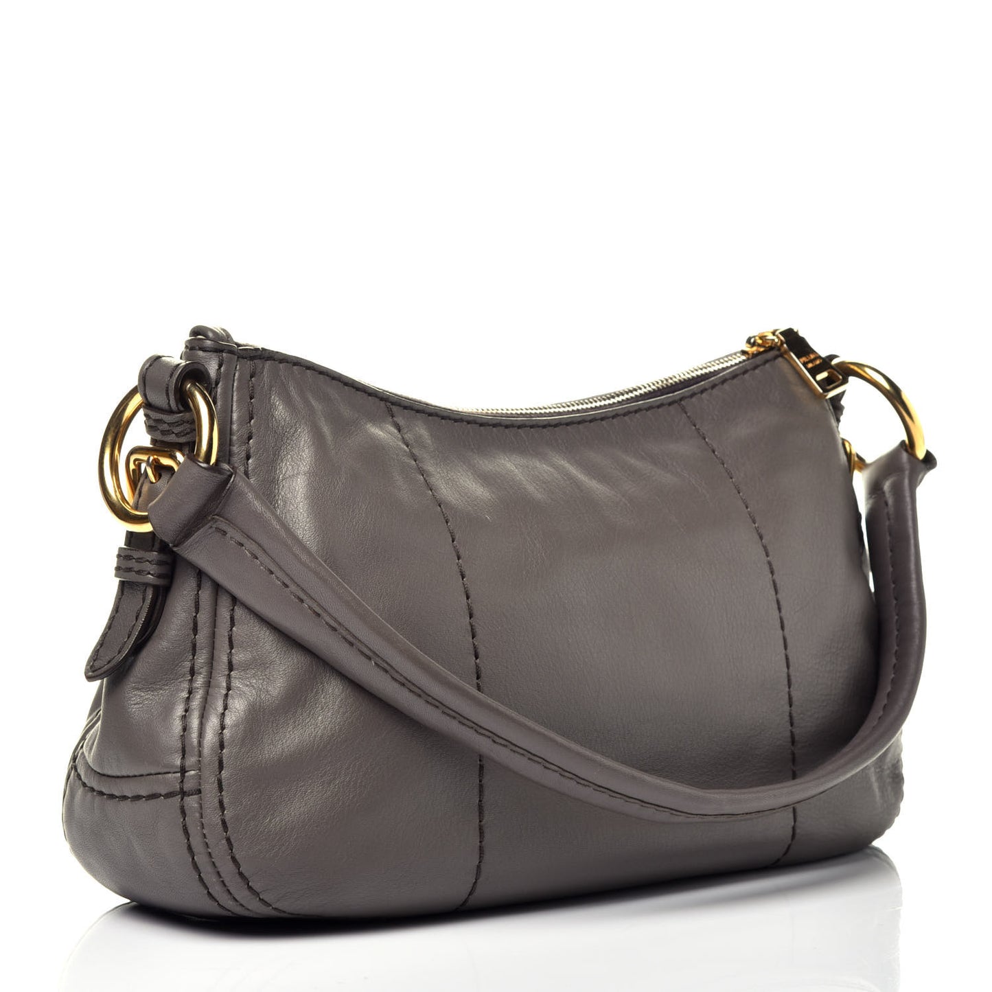 Soft Calfskin Shoulder Bag Bambu