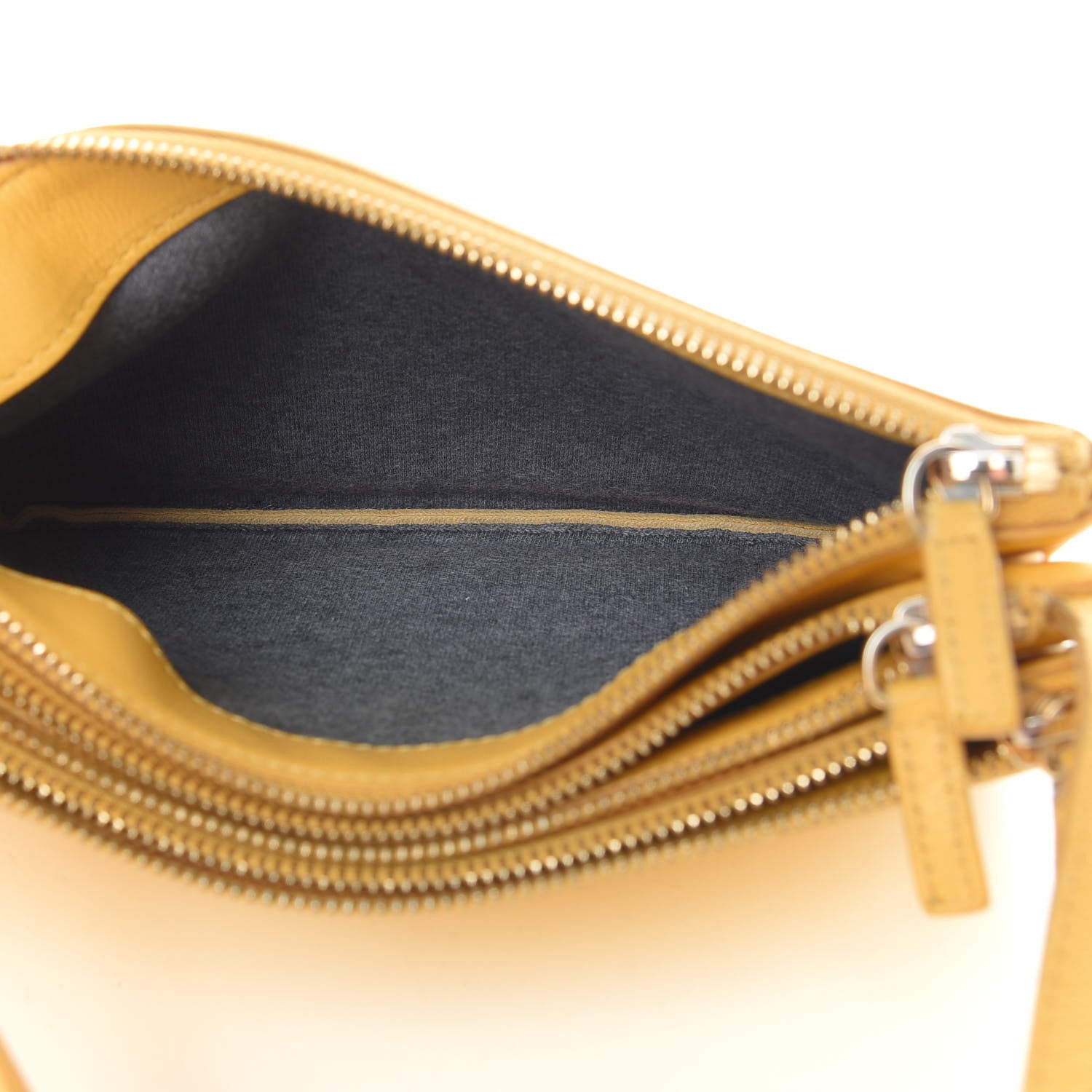 Celine Lambskin Small Trio Crossbody Bag Fluo Yellow 5 of 17