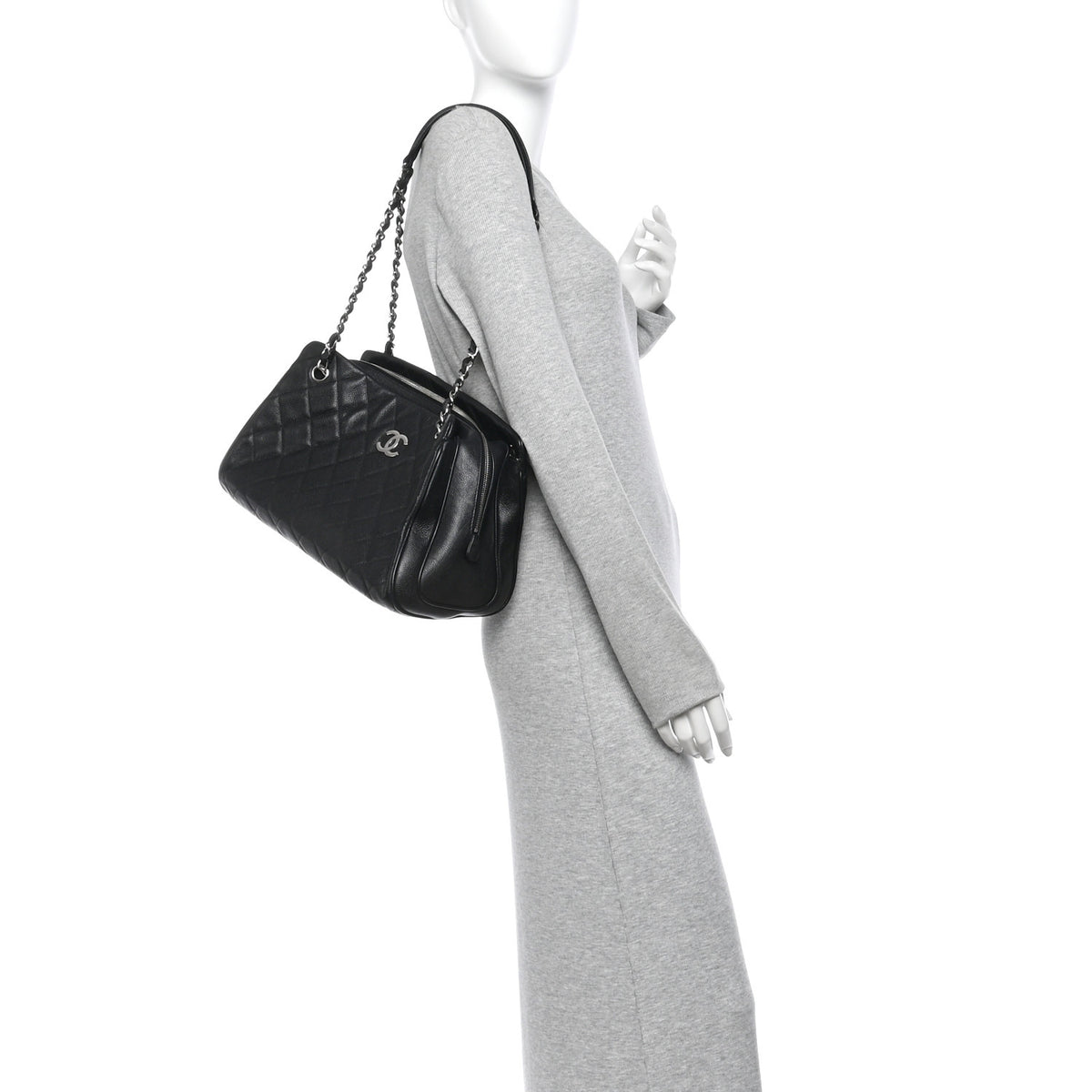 Chanel Caviar Quilted Shopping Tote Black 2 of 13