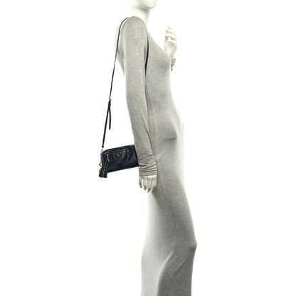 Prada Saffiano Lux Mini Boston Crossbody Bag Black 3 of 11
