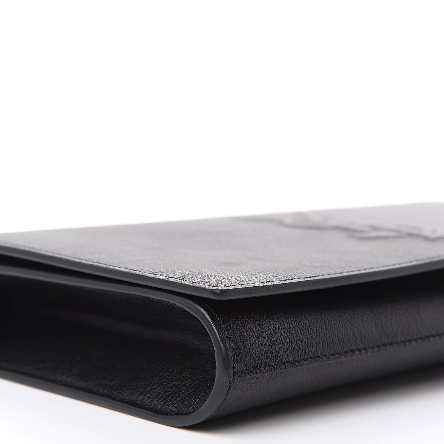 Saint Laurent Goatskin Large Belle De Jour Clutch Black 8 of 9