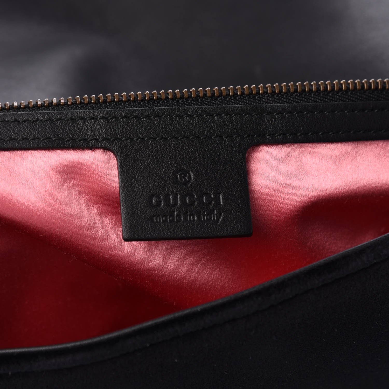 Gucci Velvet Matelasse Loved Embroidered Medium GG Marmont Shoulder Bag Black 9 of 10