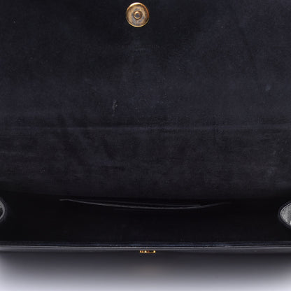 Saint Laurent Patent Classic Monogram Cassandre Clutch Black 4 of 4
