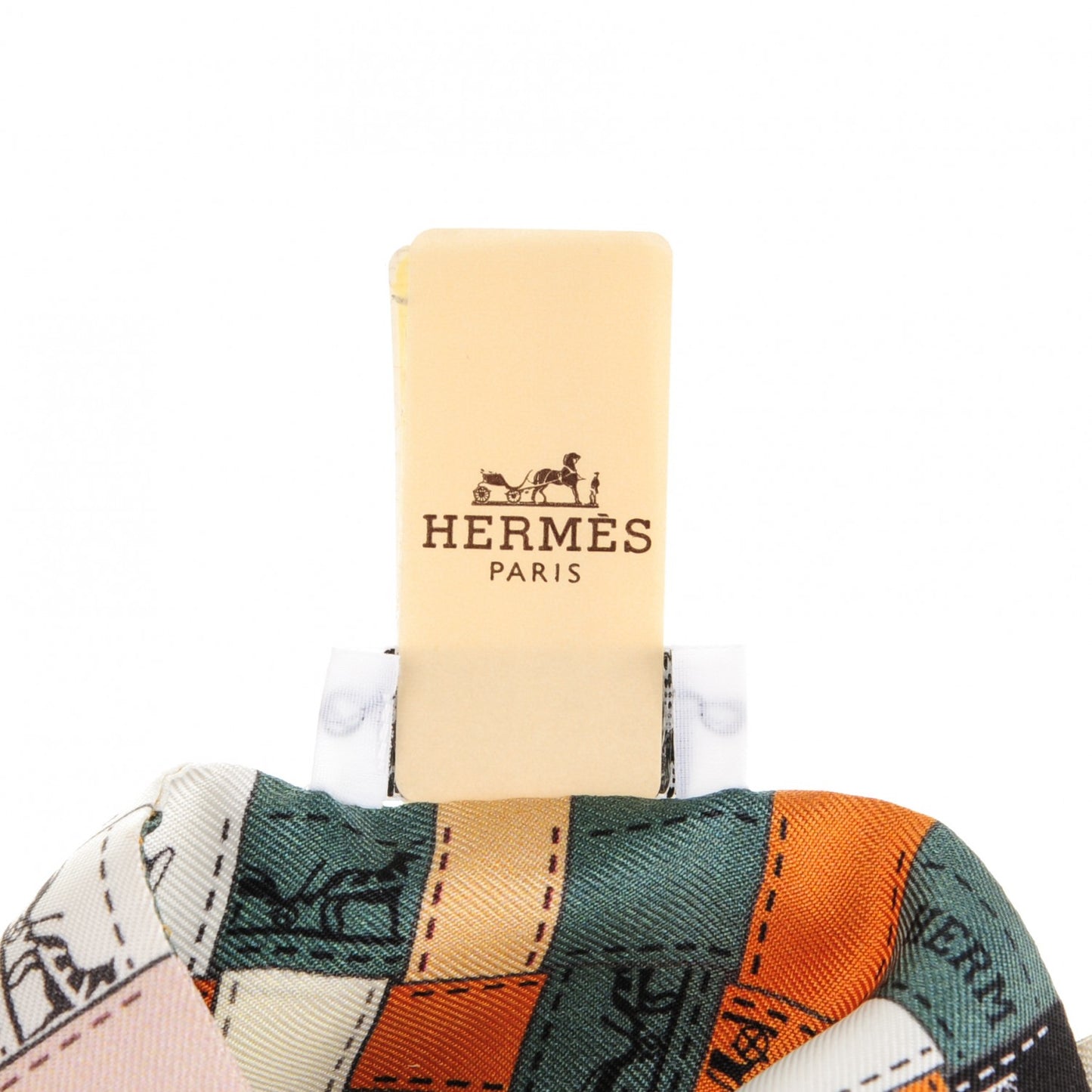Silk Bolduc Au Carre Twilly Gris Caramel Blanc