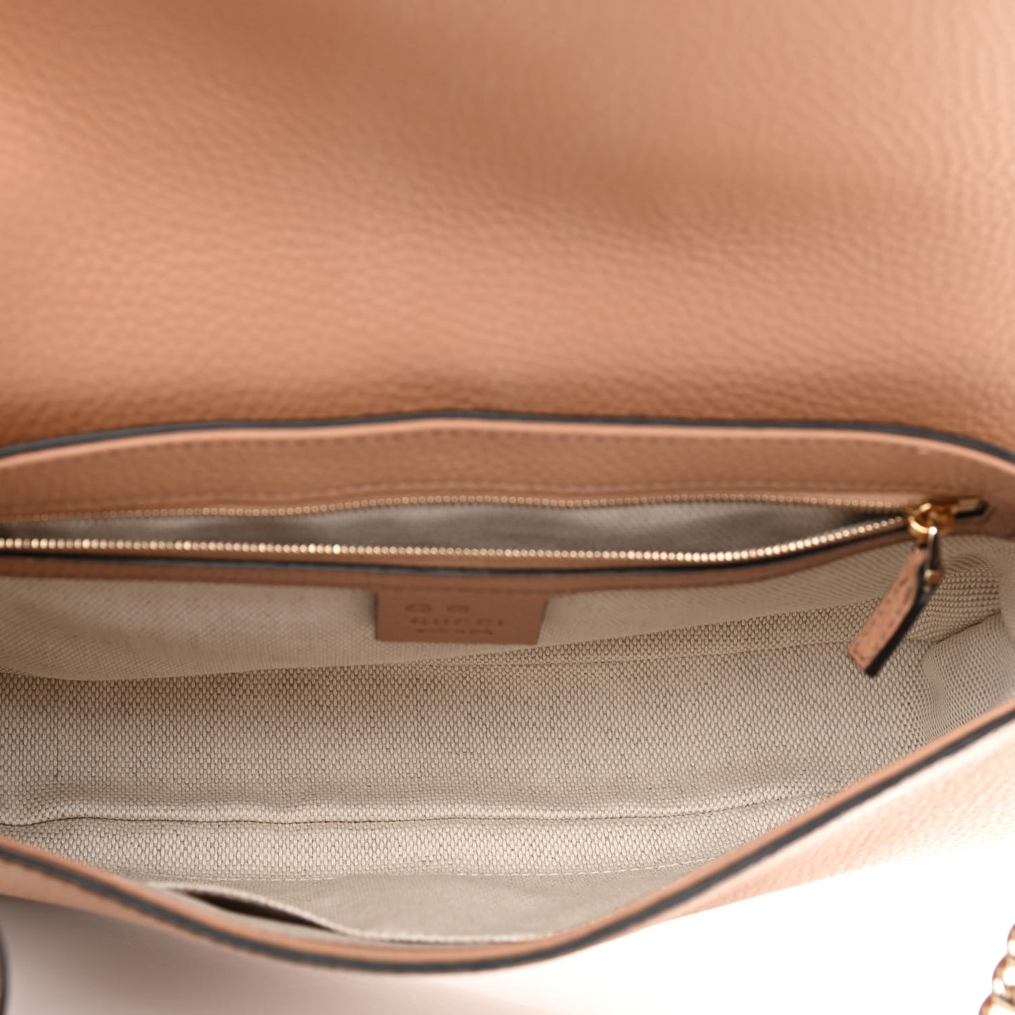 Pebbled Calfskin Medium Soho Flap Crossbody Camelia