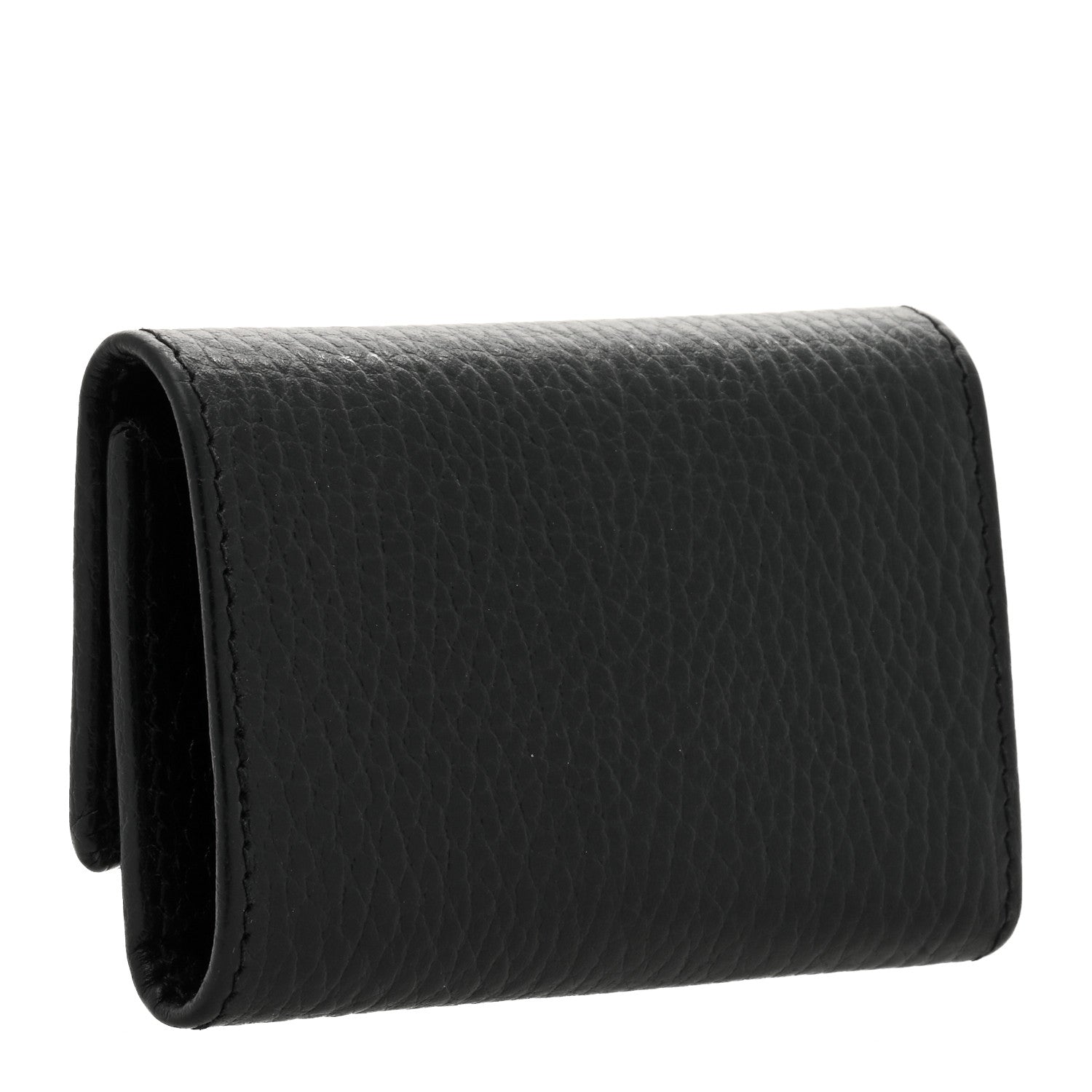 Gucci Pebbled Calfskin GG Marmont 6 Key Holder Black 3 of 8