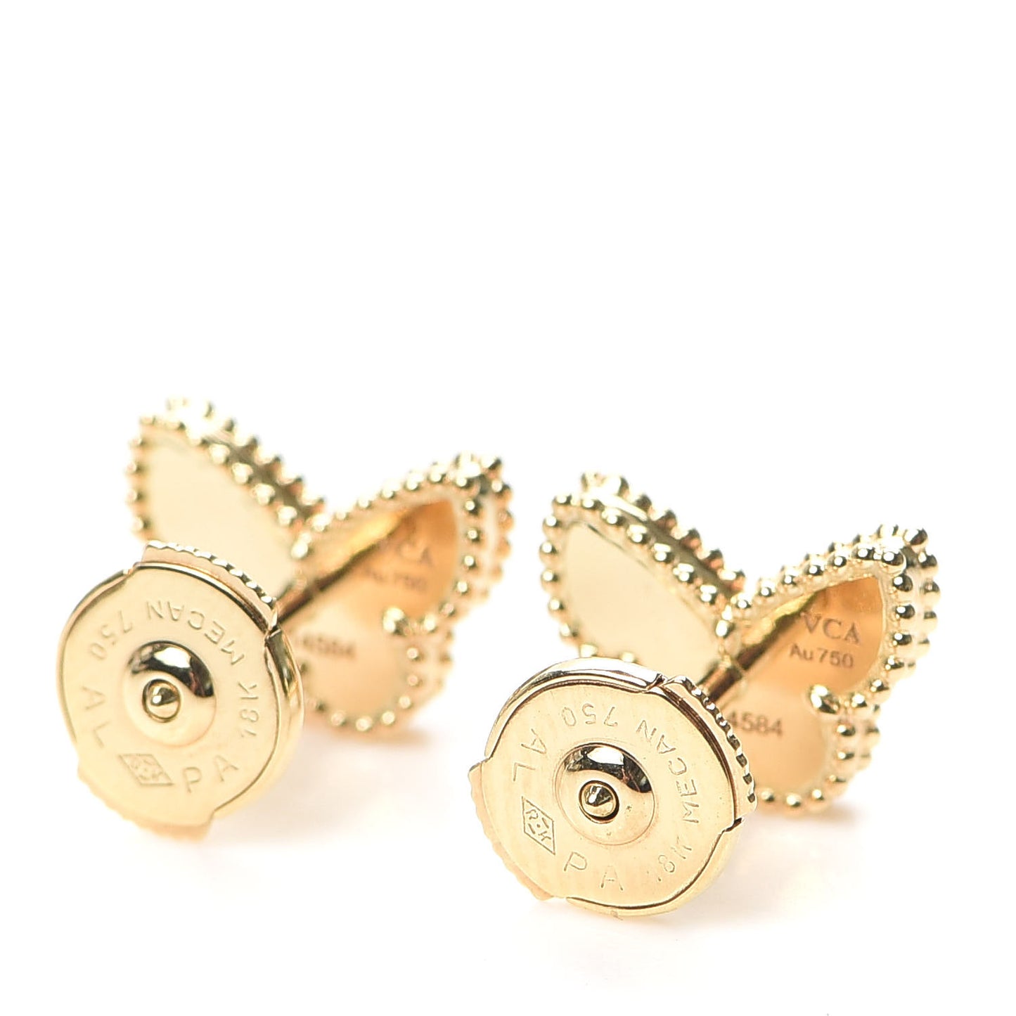 18K Yellow Gold Mother of Pearl Sweet Alhambra Butterfly Earrings