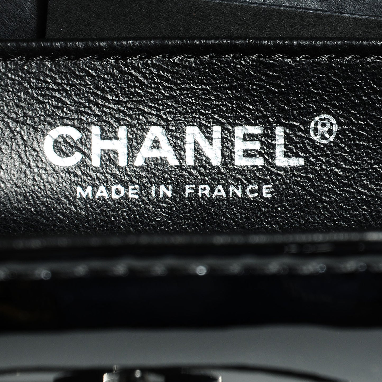 Patent Chevron Small Cutaway Flap Black