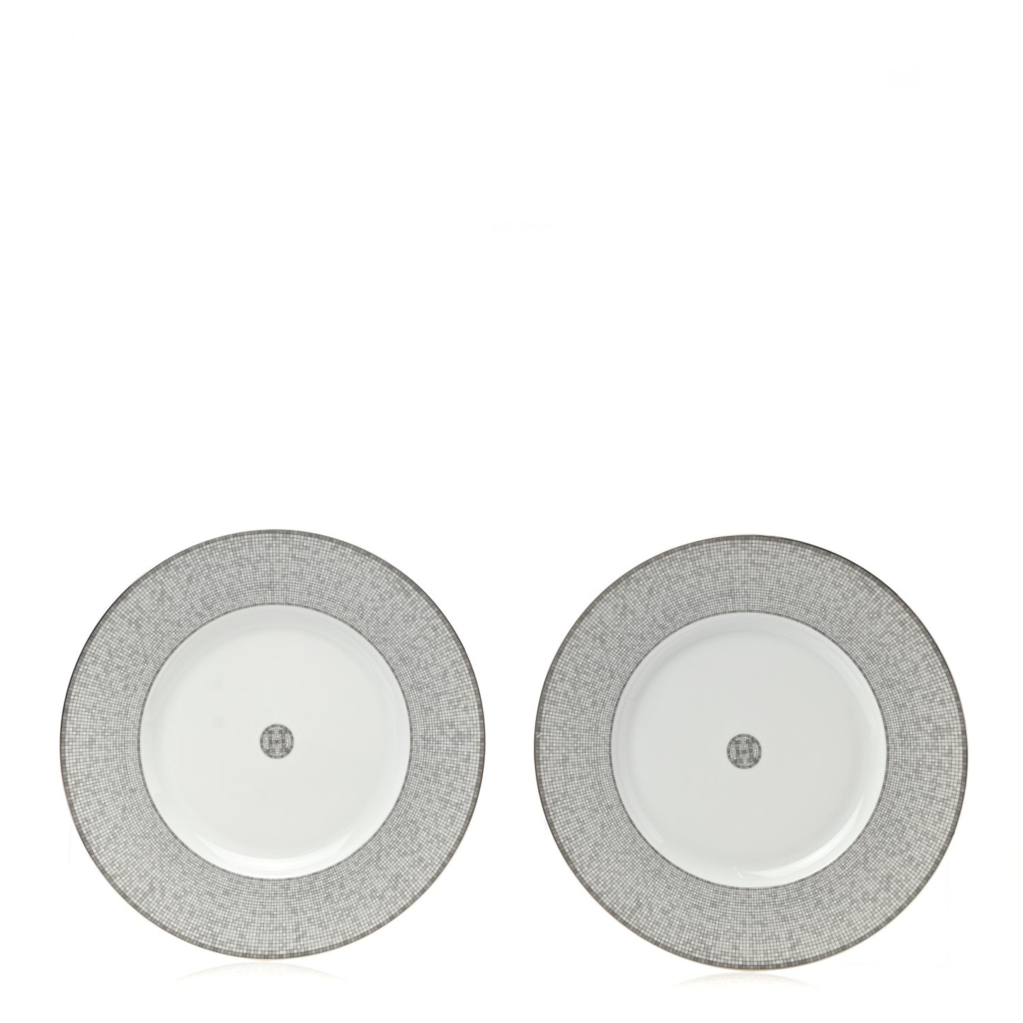 Porcelain Mosaique Au 24 Platine Presentation Plate Set of 2