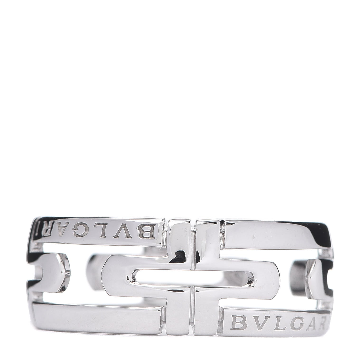 Bulgari 18K White Gold Parentesi Band Ring 51 5.75 3 of 4