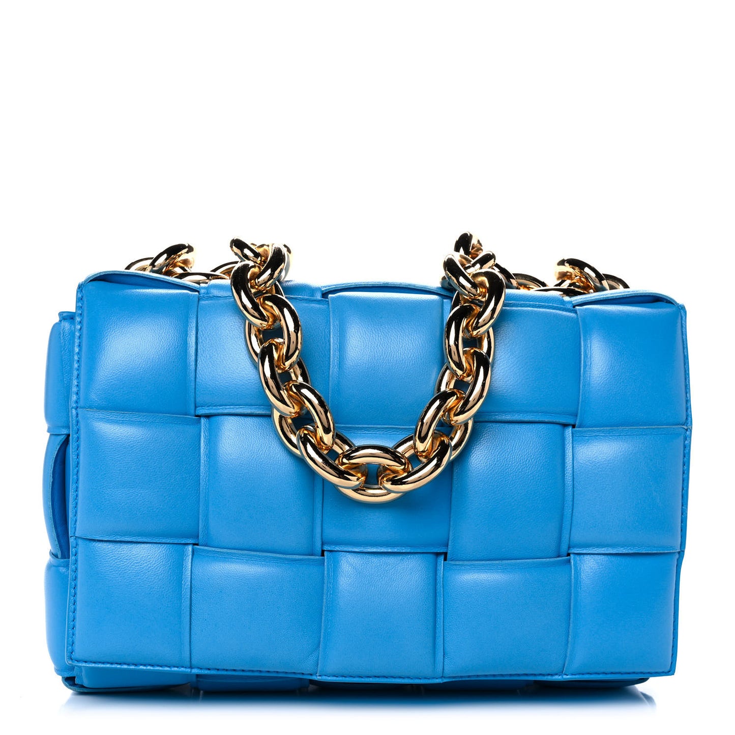 Lambskin Maxi Intreccio Padded Chain Cassette Crossbody Bag