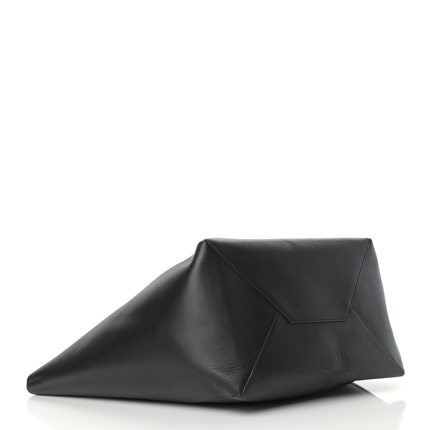 Calfskin Large Clasp Cabas Black