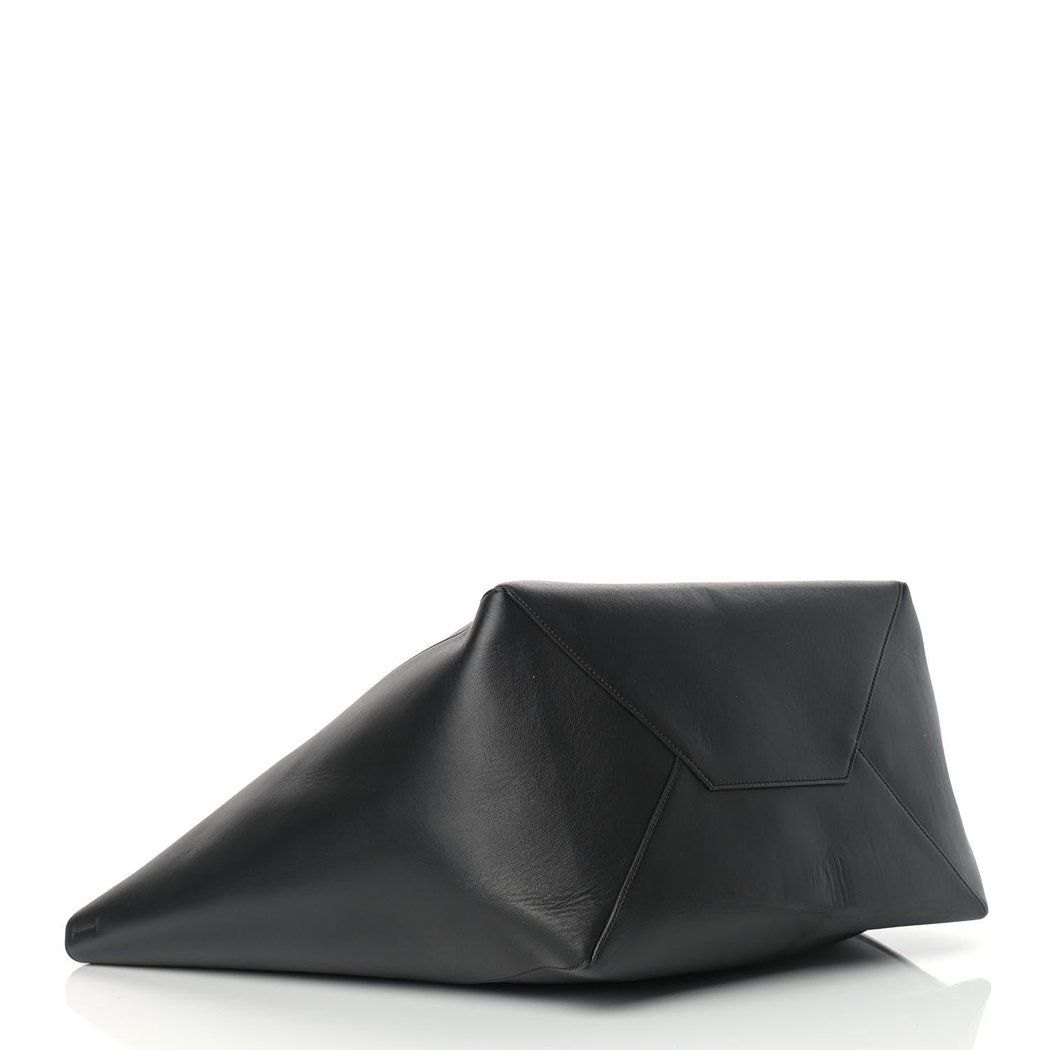 Celine Calfskin Large Clasp Cabas Black 4 of 16