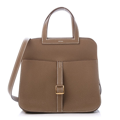 Hermes Taurillon Clemence Halzan 25 Etoupe 3 of 11