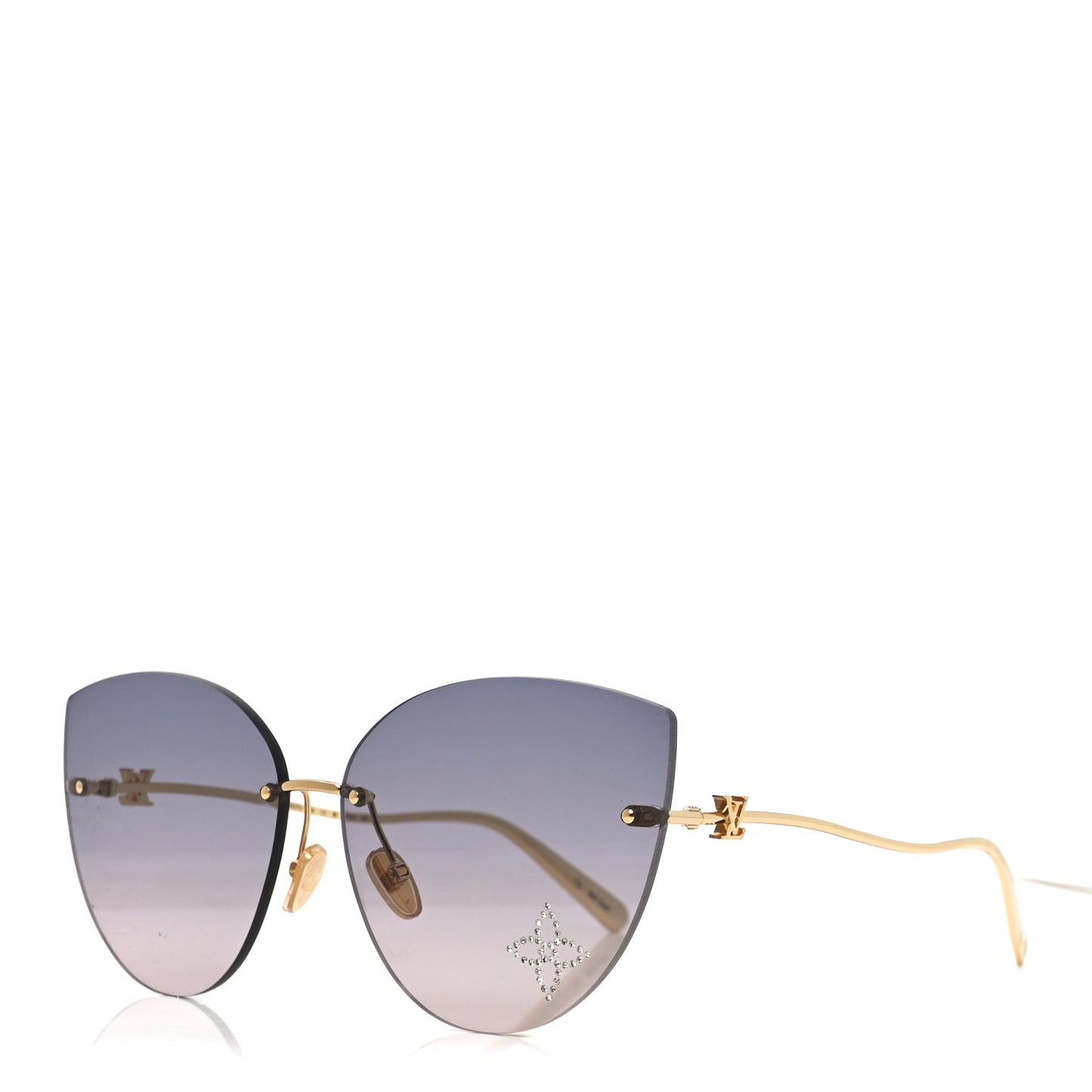 Metal LV Glam Cat Eye Sunglasses Z2012U Pink