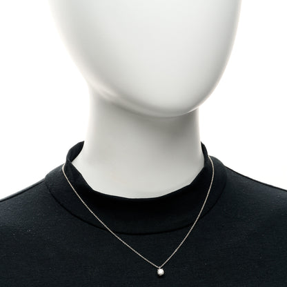 Tiffany Platinum Diamond .52ct Solitaire Pendant Necklace 2 of 5