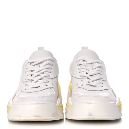 Valentino Garavani Calfskin Womens Gumboy Sneakers 36 White Lime Yellow 2 of 9