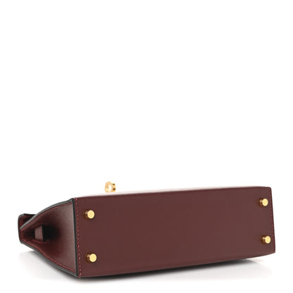 Hermes Madame Calfskin Mini Kelly Sellier 20 Rouge H 4 of 11