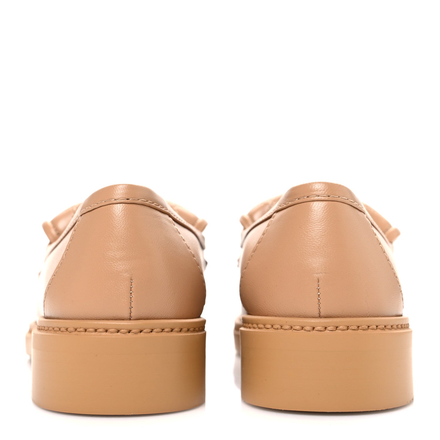 Chanel Lambskin Quilted CC Turnlock Loafers 39.5 Beige 6 of 10