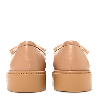 Chanel Lambskin Quilted CC Turnlock Loafers 39.5 Beige 6 of 10