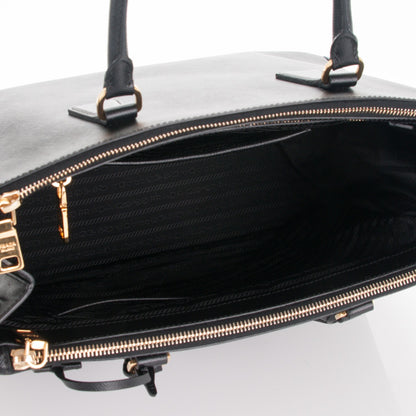 Prada Saffiano Medium Galleria Double Zip Tote Black 6 of 9