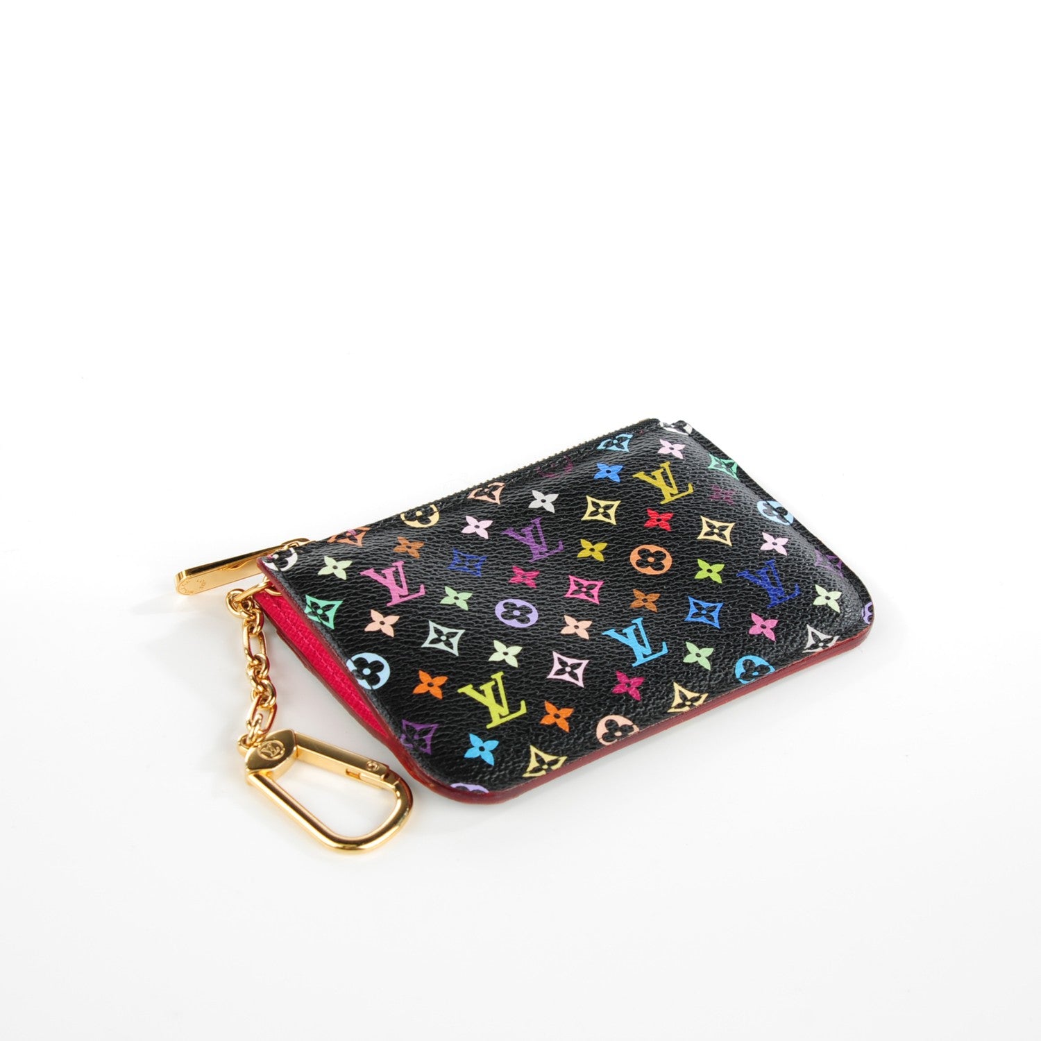 Louis Vuitton Monogram Multicolor Key Pouch Black Grenade 4 of 7