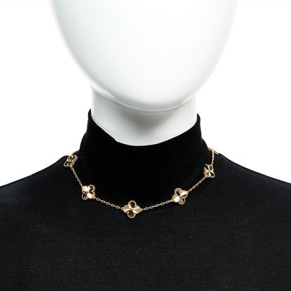 Van Cleef & Arpels 18K Yellow Gold 10 Motifs Guilloche Vintage Alhambra Necklace 2 of 6