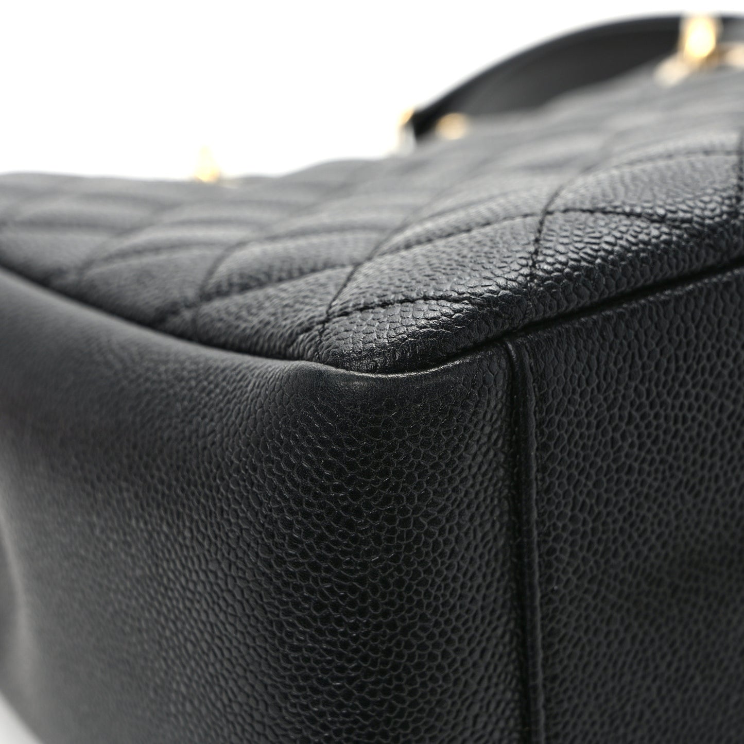 Caviar Quilted Grand Shopping Tote GST Black