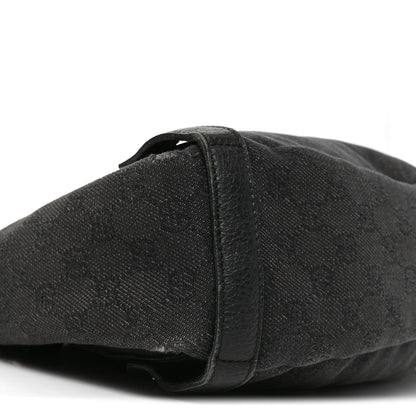 Gucci Monogram Denim Medium Abbey Shoulder Bag Black 9 of 10