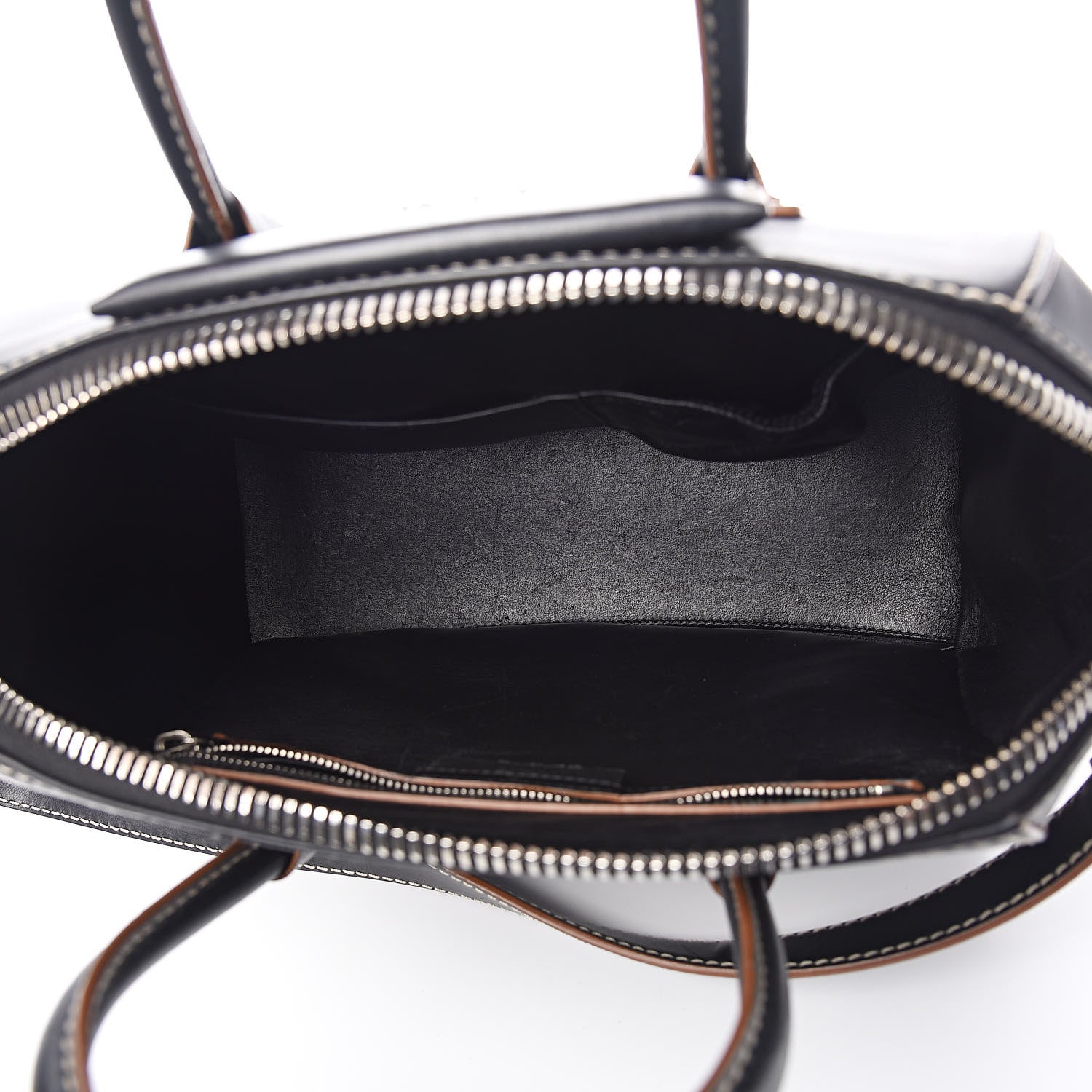Givenchy Calfskin Contrast Topstitch Medium Antigona Black White Brown 5 of 12