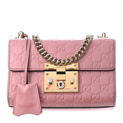 Gucci Guccissima Small Padlock Shoulder Bag Rose Baby Candy 1 of 14