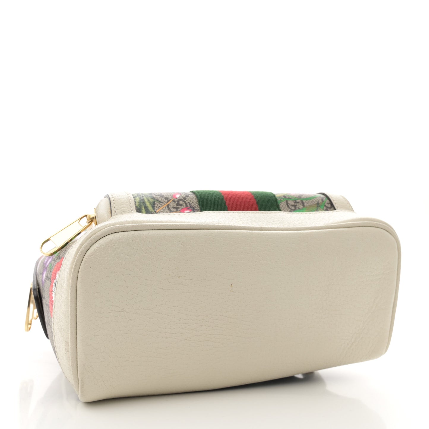 GG Supreme Monogram Flora Web Small Ophidia Day Backpack White