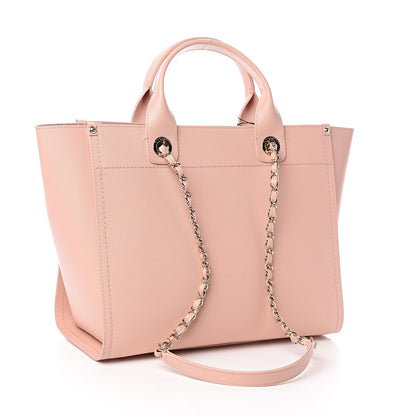 Chanel Caviar Small Studded Deauville Tote Light Pink 3 of 11