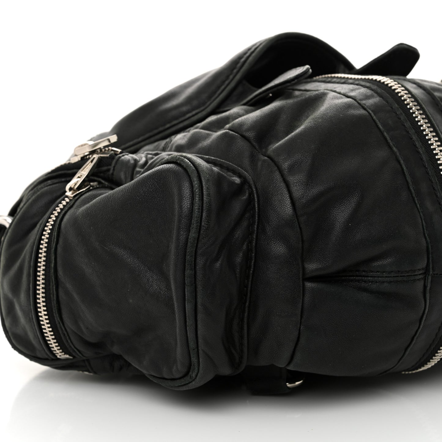 Lambskin Marti Backpack Bag Washed Black Rhodium Hardware