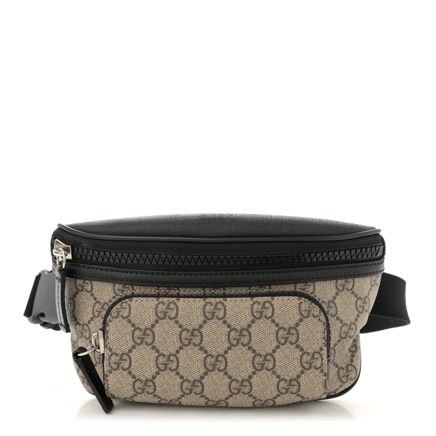 Gucci GG Supreme Monogram Belt Bag Black 1 of 11