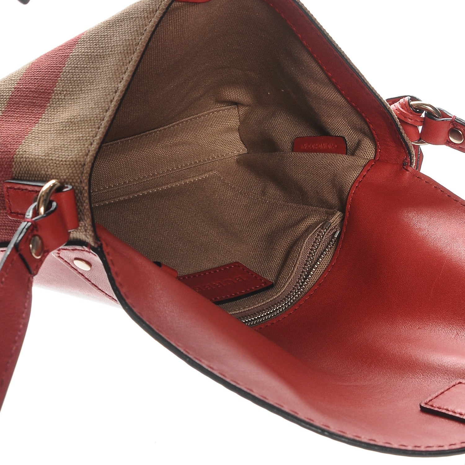 Burberry Canvas House Check Small Henham Crossbody Red 5 of 8