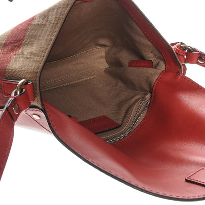 Burberry Canvas House Check Small Henham Crossbody Red 5 of 8