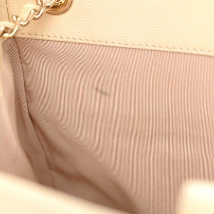 Chanel Caviar Quilted In Out Flap Shopping Tote White 13 of 17