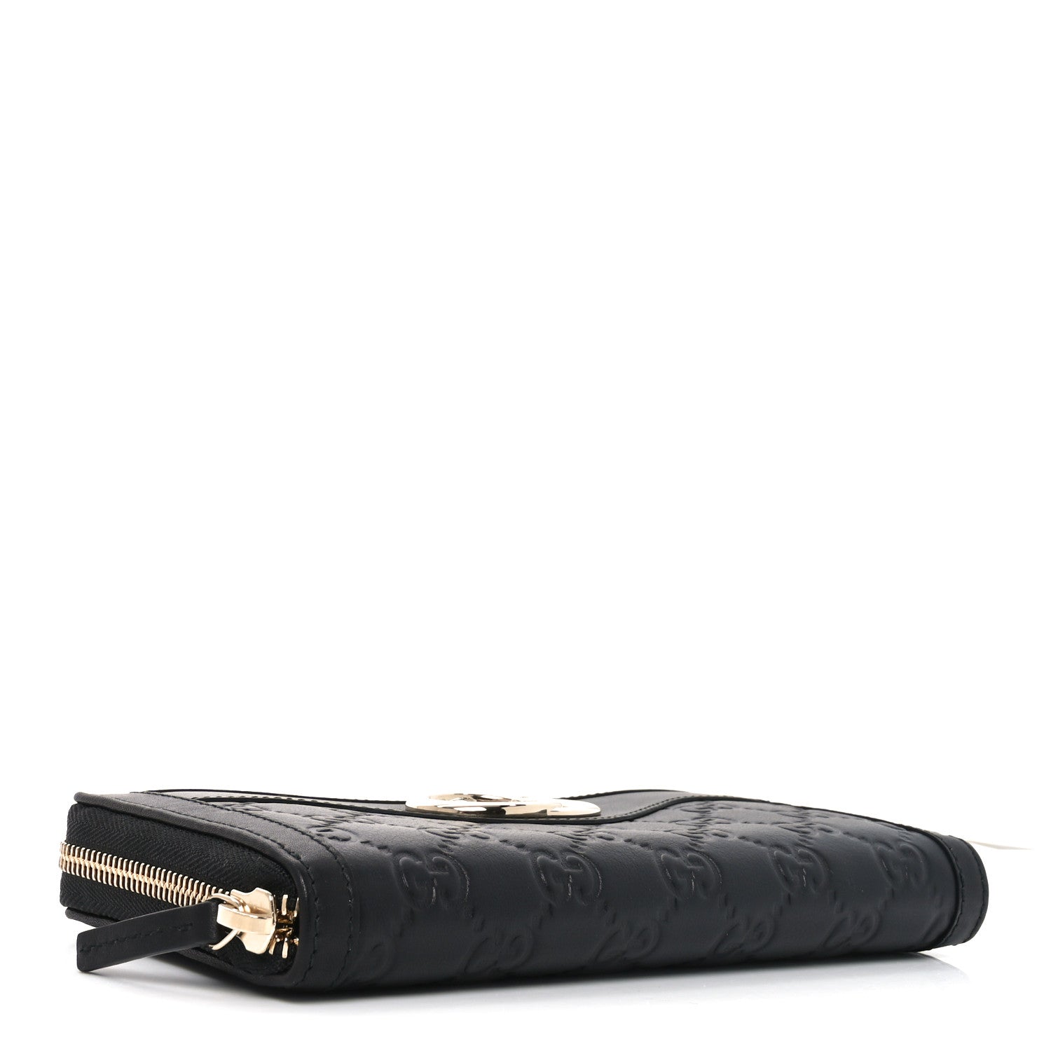 Gucci Guccissima Signature Sukey Zip Around Wallet Black 3 of 8