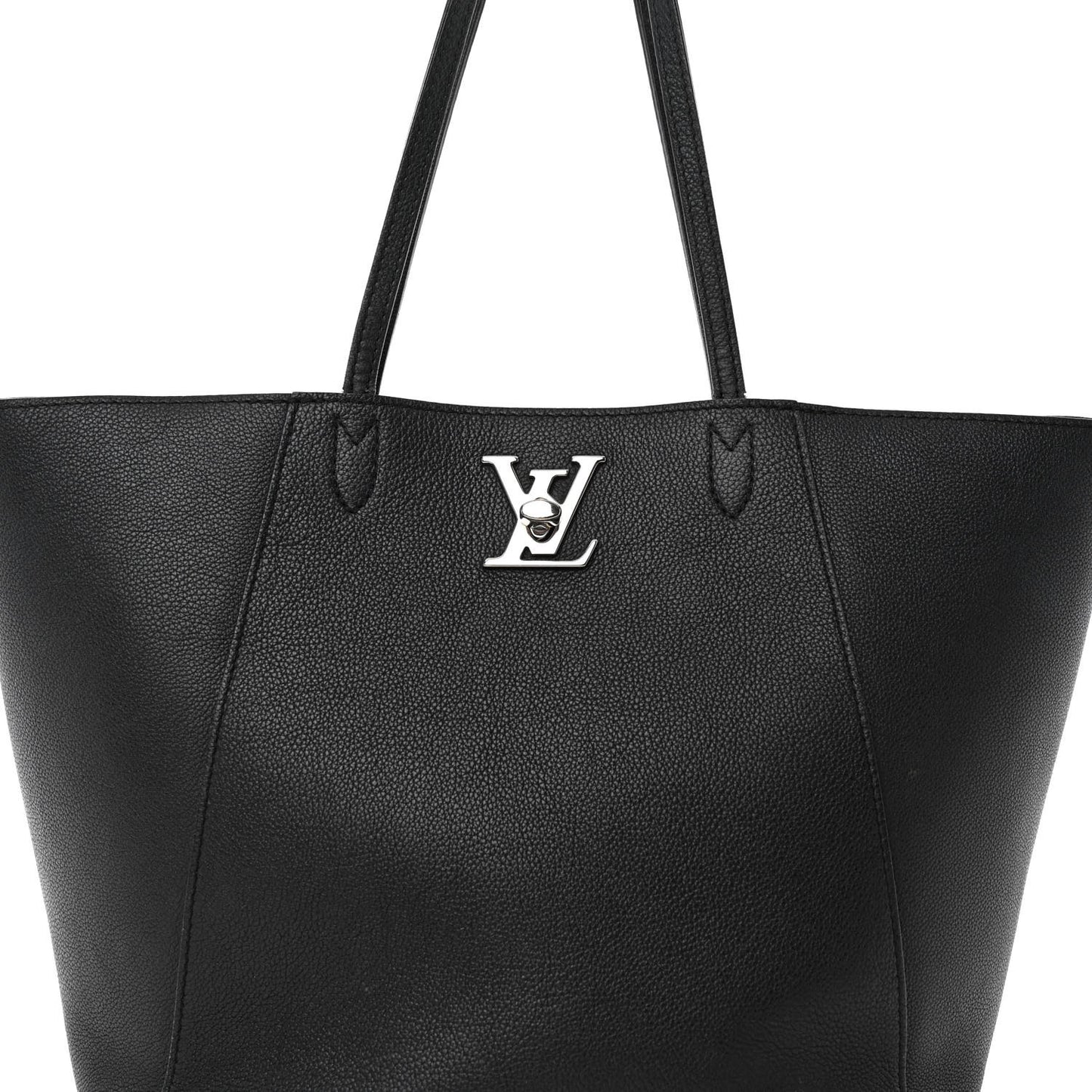 Calfskin Lockme Cabas Black
