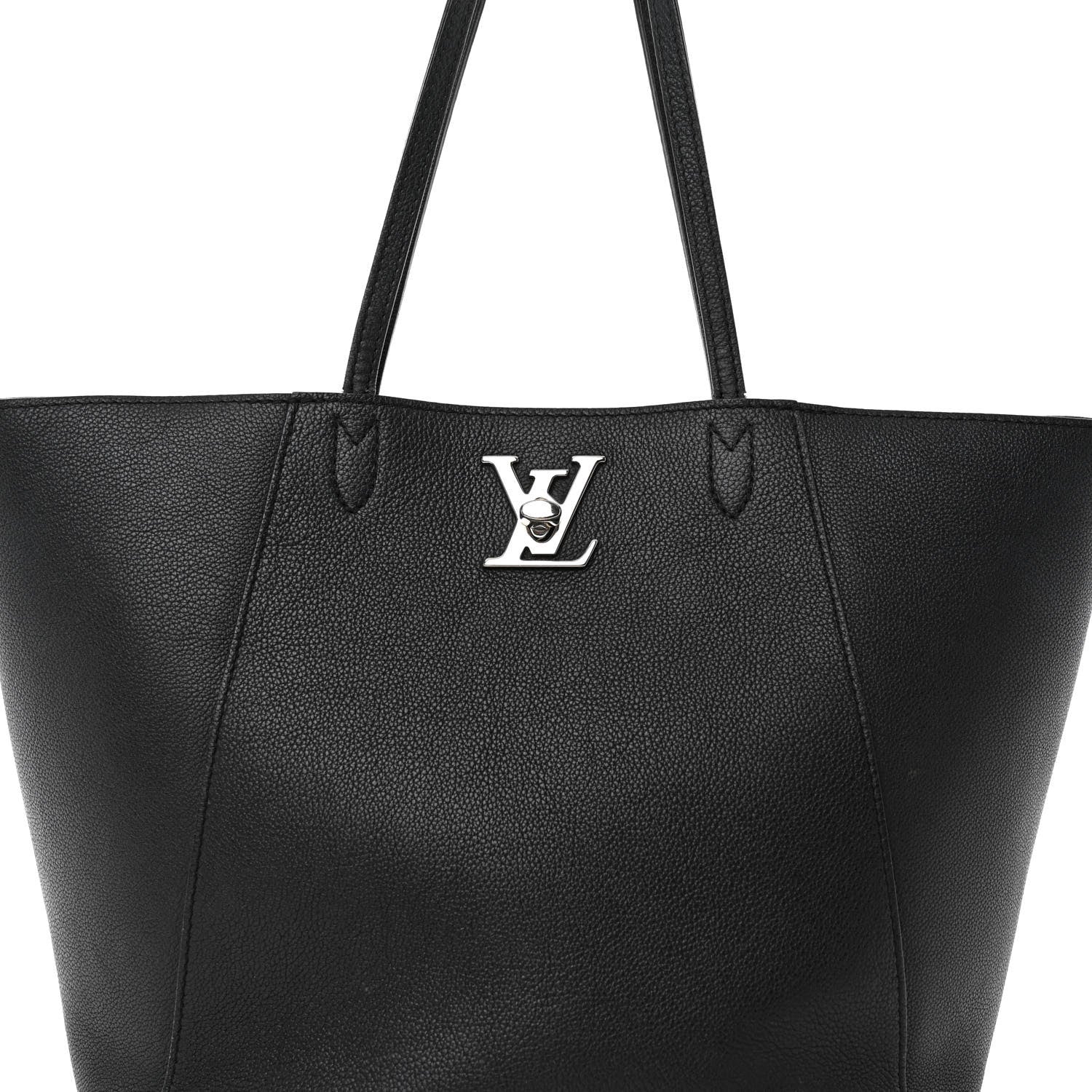 Louis Vuitton Calfskin Lockme Cabas Black 7 of 12